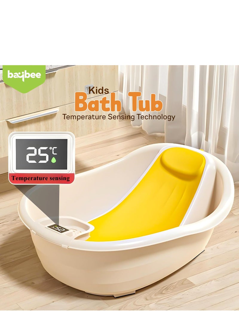 Baybee Baby Bath Tub for Kids, Baby Bath Seat Mini Swimming Pool, Kids Bather for Baby with Non-Slip Base, baby bath tub for kids 0 to 2 years (Yellow)