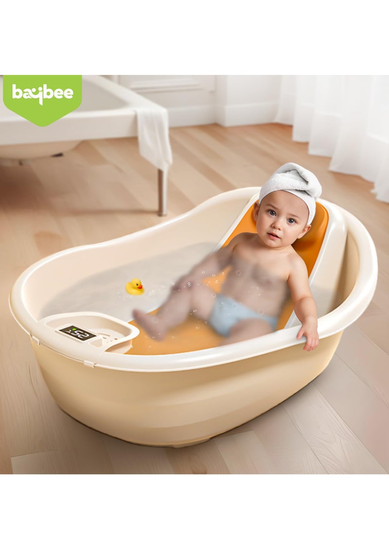 Baybee Baby Bath Tub for Kids, Baby Bath Seat Mini Swimming Pool, Kids Bather for Baby with Non-Slip Base, baby bath tub for kids 0 to 2 years (Orange)