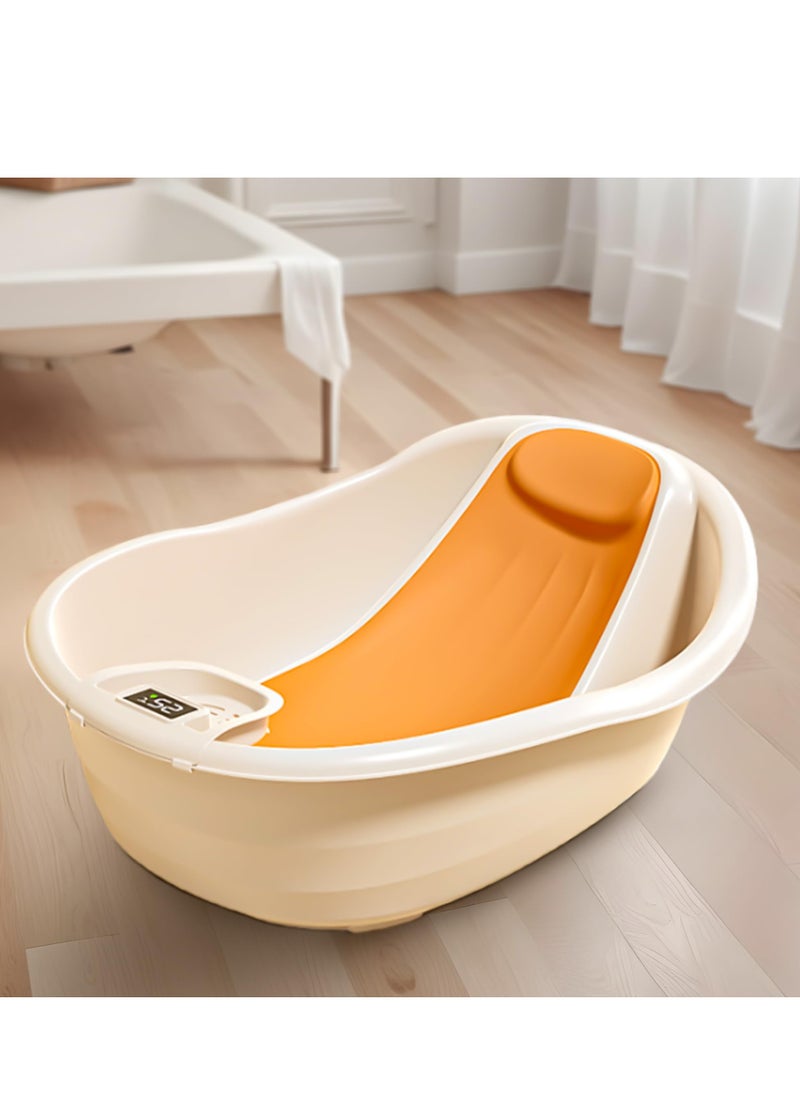 Baybee Baby Bath Tub for Kids, Baby Bath Seat Mini Swimming Pool, Kids Bather for Baby with Non-Slip Base, baby bath tub for kids 0 to 2 years (Orange)