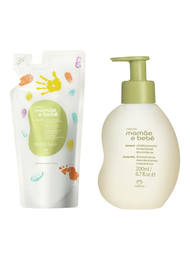 Mamae E Bebe - Shampoo 200 ml - Refill Mom & Baby Collection - Shampoo