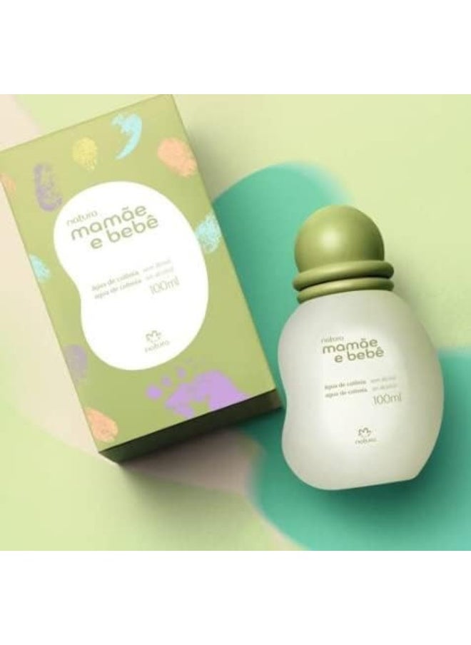 natura - Mamãe e Bebê Baby Cologne, Citrus Scent - Alcohol Free - 100% Vegan - 88% Natural Origin - Eau De Toilette - Safe for All Skin Types - Cruelty Free - Baby Essentials - 3.38 fl oz (100ml)
