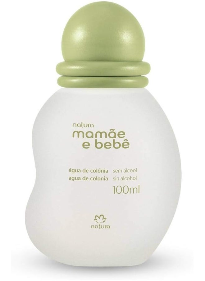 natura - Mamãe e Bebê Baby Cologne, Citrus Scent - Alcohol Free - 100% Vegan - 88% Natural Origin - Eau De Toilette - Safe for All Skin Types - Cruelty Free - Baby Essentials - 3.38 fl oz (100ml)
