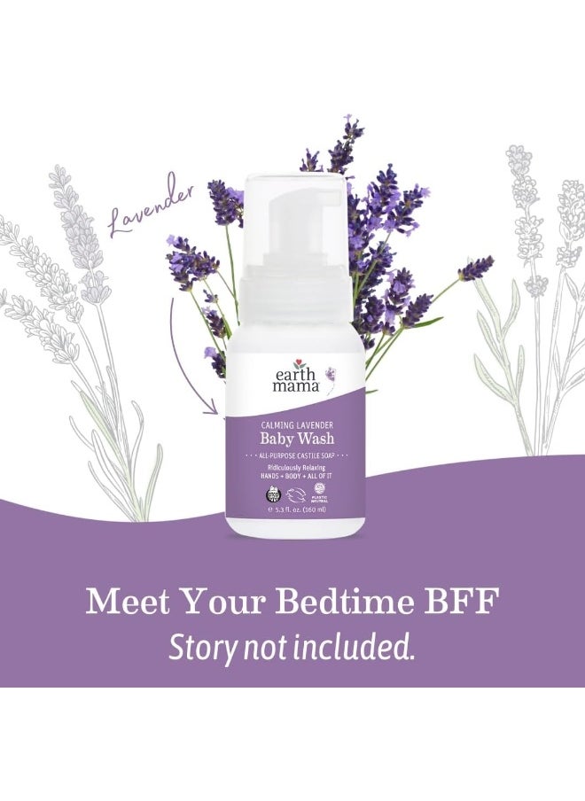 Earth Mama Calming Lavender Foaming Hand Soap | All-Purpose Castile Body Wash, 5.3-Fluid Ounce