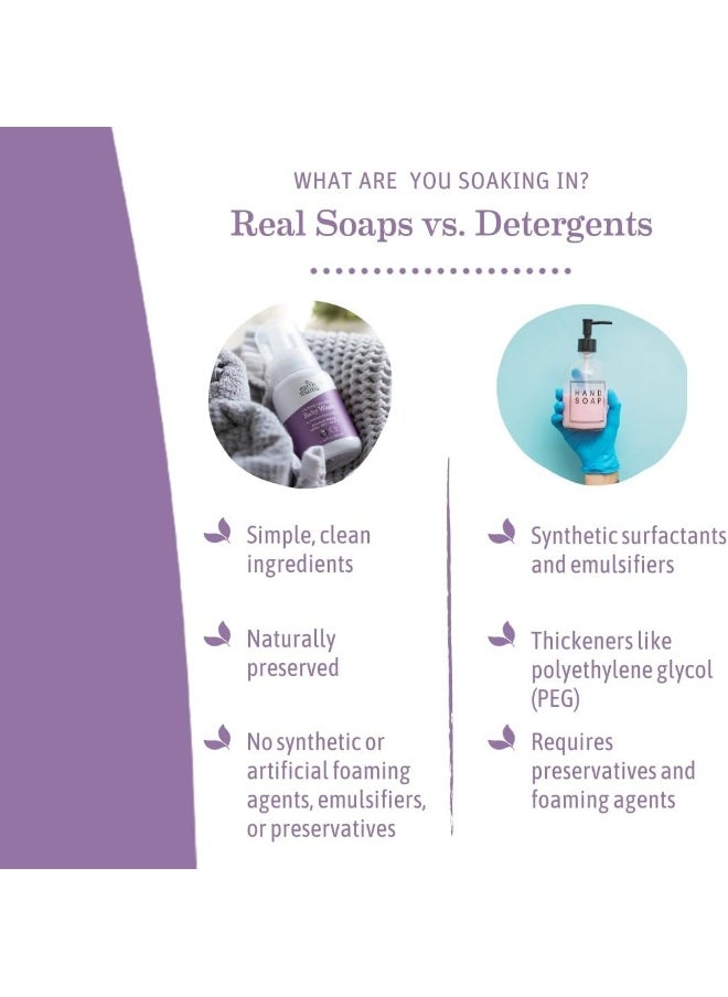 Earth Mama Calming Lavender Foaming Hand Soap | All-Purpose Castile Body Wash, 5.3-Fluid Ounce