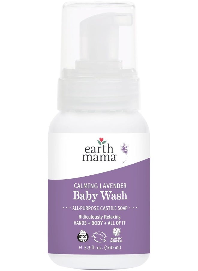 Earth Mama Calming Lavender Foaming Hand Soap | All-Purpose Castile Body Wash, 5.3-Fluid Ounce