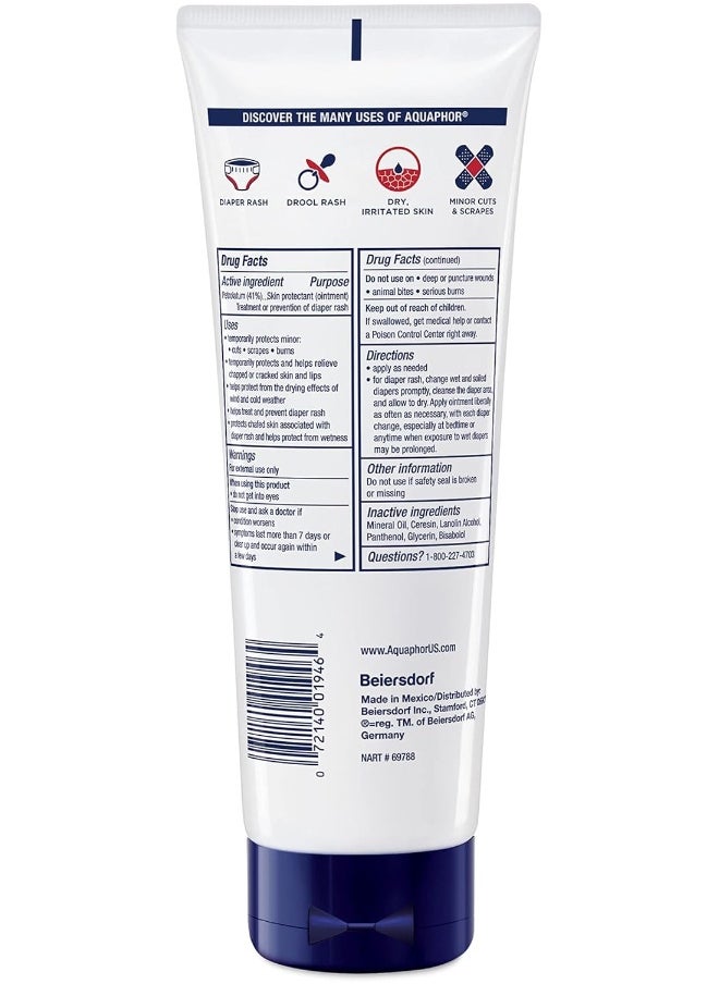 Aquaphor Baby Healing Ointment - For Chapped Skin, Diaper Rash And Minor Scratches - 7 Oz. Tube