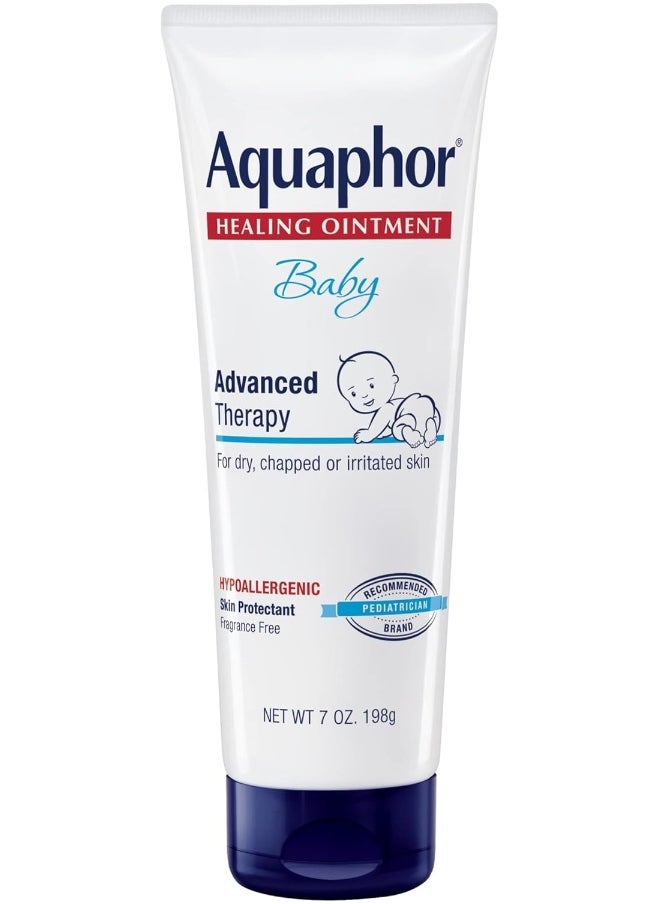 Aquaphor Baby Healing Ointment - For Chapped Skin, Diaper Rash And Minor Scratches - 7 Oz. Tube