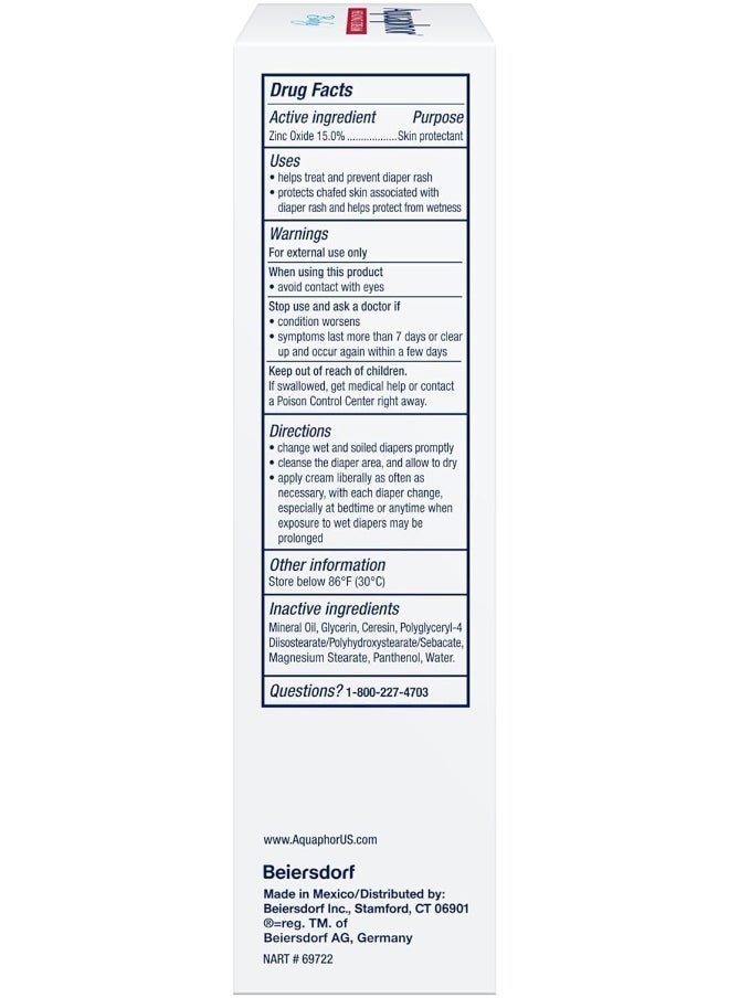 Aquaphor Diaper Rash Cream - 3.5 oz