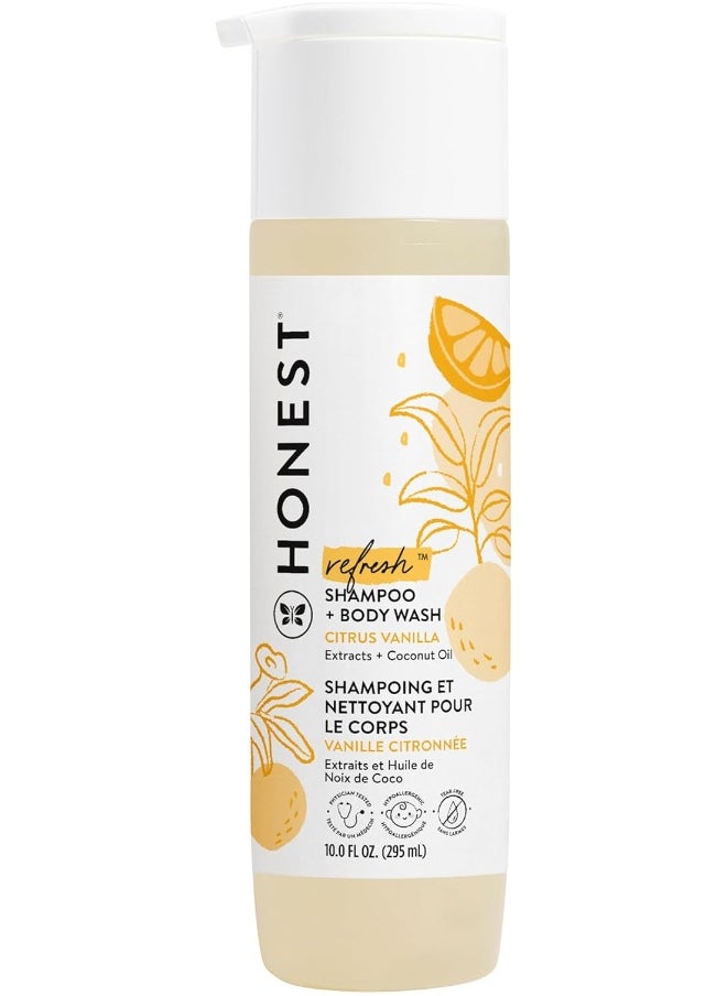 The Honest Company, Refresh Shampoo + Body Wash, Citrus Vanilla, 10 fl oz (295 ml)