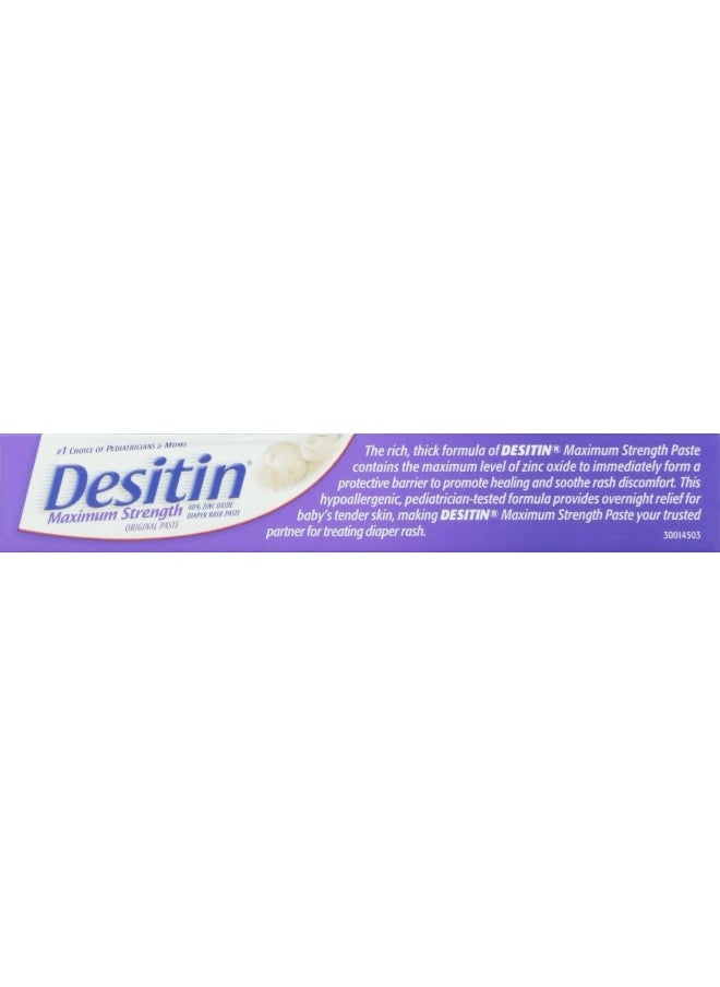 Desitin Maximum Strength Baby Diaper Rash Cream with 40% Zinc Oxide, Travel Size, 1 oz (Pack of 6)