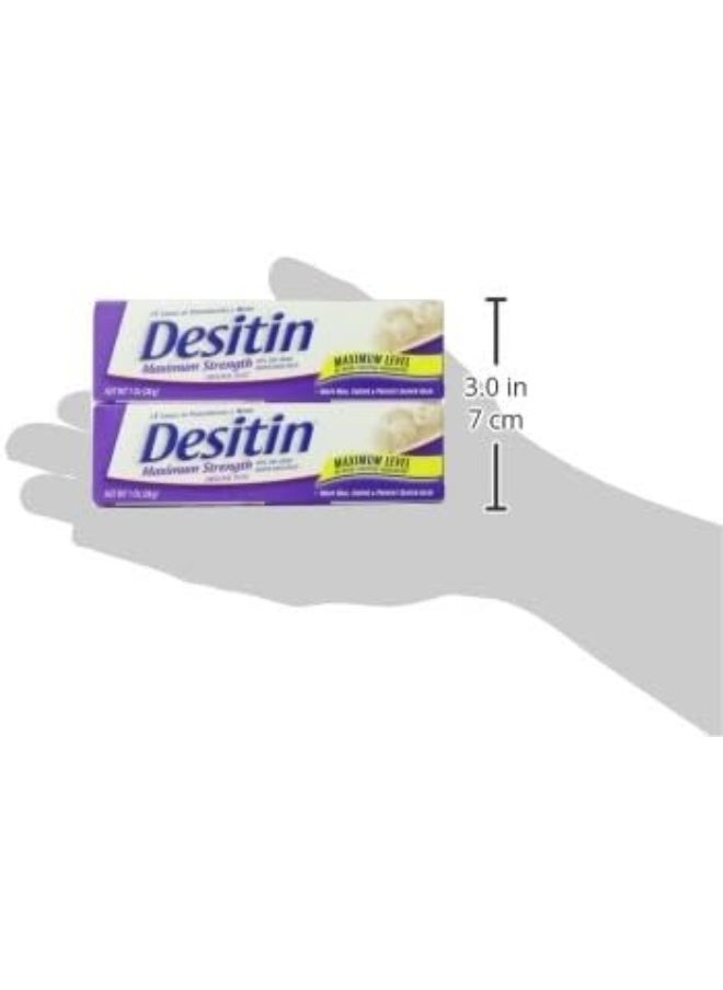 Desitin Maximum Strength Baby Diaper Rash Cream with 40% Zinc Oxide, Travel Size, 1 oz (Pack of 6)