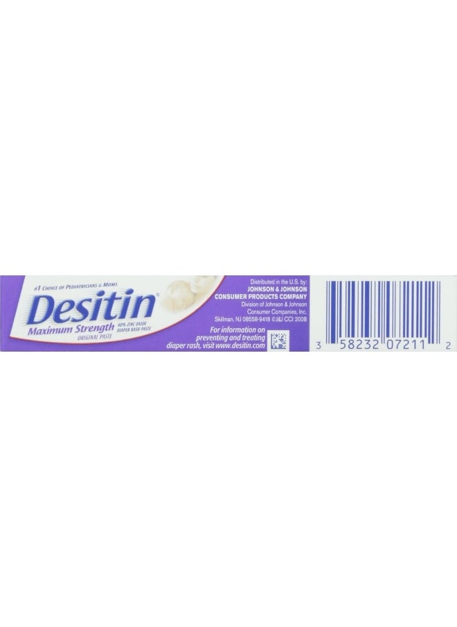 Desitin Maximum Strength Baby Diaper Rash Cream with 40% Zinc Oxide, Travel Size, 1 oz (Pack of 6)