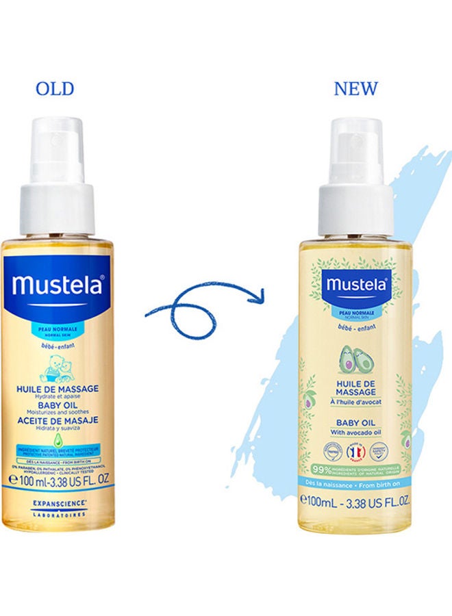 Hypoallergenic Baby Massage Oil With Avocado Oil 100Ml + Vitamin Barrier Cream 10Ml (free) + Cleansing Gel 50Ml (free)