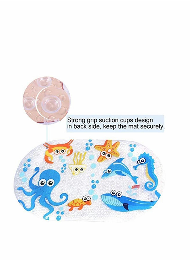Baby Bath Mats 39cmx69cm Baby Bath Mat Anti-Slip PVC for Toddlers Children Baby Floor Tub Mats Shower Mat Non Slip Anti Mould