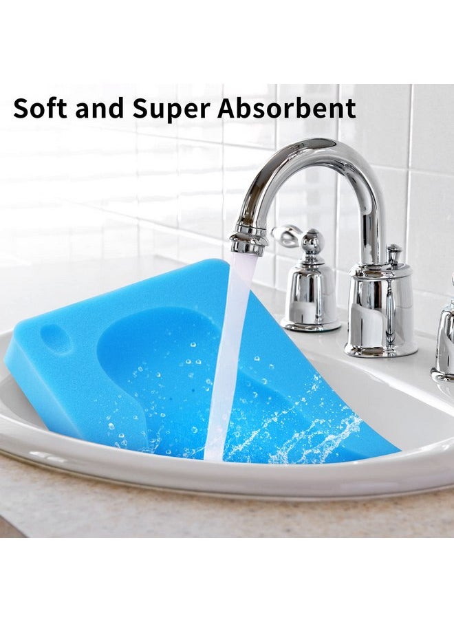 KECUCO Baby Bath Cushion, Baby Bath Sponge for Bathing Infant Bath Mat Newborn Bath Baby Essentials - Excellent Foam Odor Free (Blue)