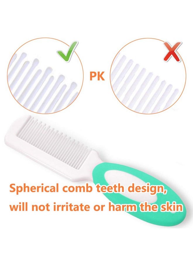 Baby Hair Brush, Cradle Cap Brush, Baby Hair Comb, Baby Hair Brush and Comb Set for Newborns & Toddlers, Baby Brush Soft Bristles, Ideal for Cradle Cap, Perfect Baby Registry Gift (Green)