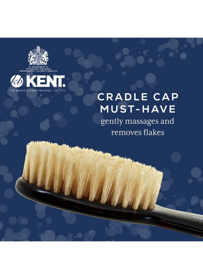 Kent BA30 Cradle Cap Baby Hair Brush with Ultra Soft Natural Bristles and Smooth Cradle Cap Comb, Baby Essentials for Newborn Hair Brush and Baby Comb
