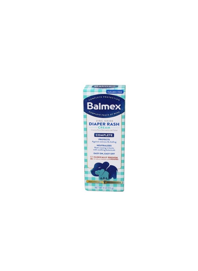 Balmex Diaper Rash Cream with Zinc Oxide 4 OZ