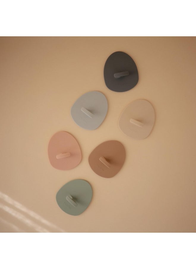 mushie Baby Bath Cradle Cap Brush | Soft Silicone Bristles for Dry Skin, Eczema, & Cradle Cap Treatment | 2-Pack (Blush/Shifting Sand)