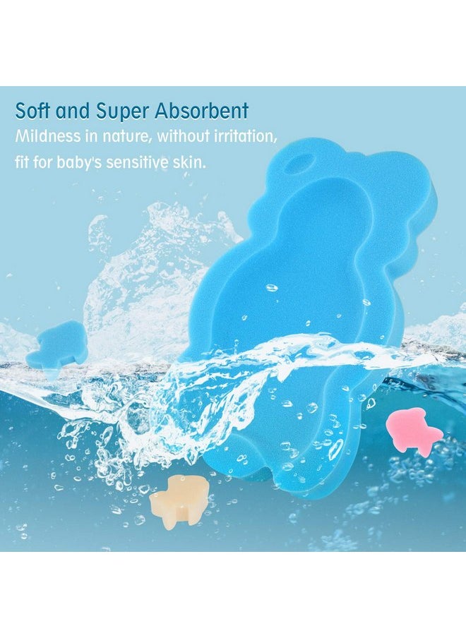 KECUCO Baby Bath Cushion Infant Bath Sponge Bath Mat, Baby Bath Pad Bath Sponge for Toddler Infant Newborn (Blue-Style4)