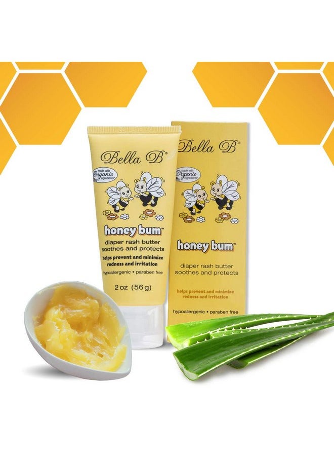 BELLA B Honey Bum Diaper Rash Butter 2 oz - Bum Bum Cream - Organic Diaper Rash Cream - Baby Rash Cream - Baby Cream Diaper Rash - Baby Diaper Rash Cream - Organic Diaper Cream - Natural Diaper Cream