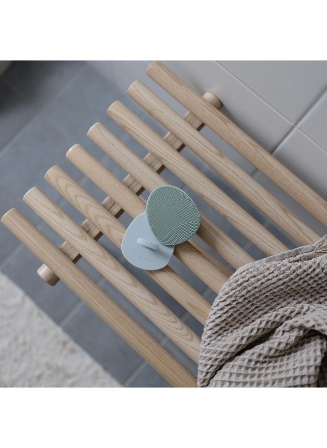 mushie Baby Bath Cradle Cap Brush | Soft Silicone Bristles for Dry Skin, Eczema, & Cradle Cap Treatment | 2-Pack (Tradewinds/Periwinkle)