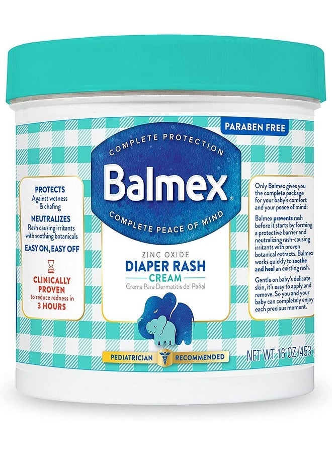 Balmex Diaper Rash Cream, 16-Ounce Jars