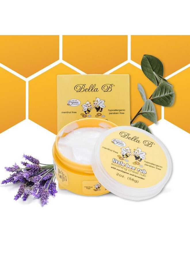 Bella B Bundle Chest Rub 2 oz & Baby Massage Oil 3.3 oz - Baby Chest Rub - Baby Vapor Rub - Baby Oil Organic - Organic Baby Oil - Eucalyptus Chest Rub - Baby Oil Rub - Hypoallergenic Massage Oil, 2 piece set