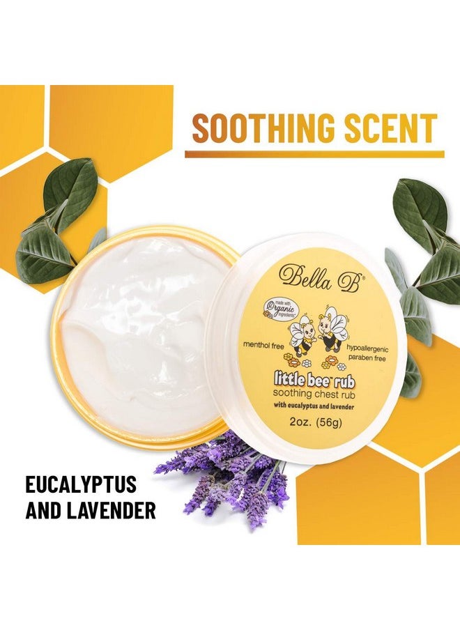 Bella B Bundle Chest Rub 2 oz & Baby Massage Oil 3.3 oz - Baby Chest Rub - Baby Vapor Rub - Baby Oil Organic - Organic Baby Oil - Eucalyptus Chest Rub - Baby Oil Rub - Hypoallergenic Massage Oil, 2 piece set