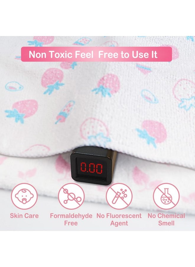 Softan Baby Washcloths, 24Pack Baby Wash Cloths Extra Soft & Ultra Absorbent, Baby Towels Face Towel Unisex for Boys Girls Face & Body, Washclothes Gentle on Sensitive Skin, 9''x 9'' Strawberries