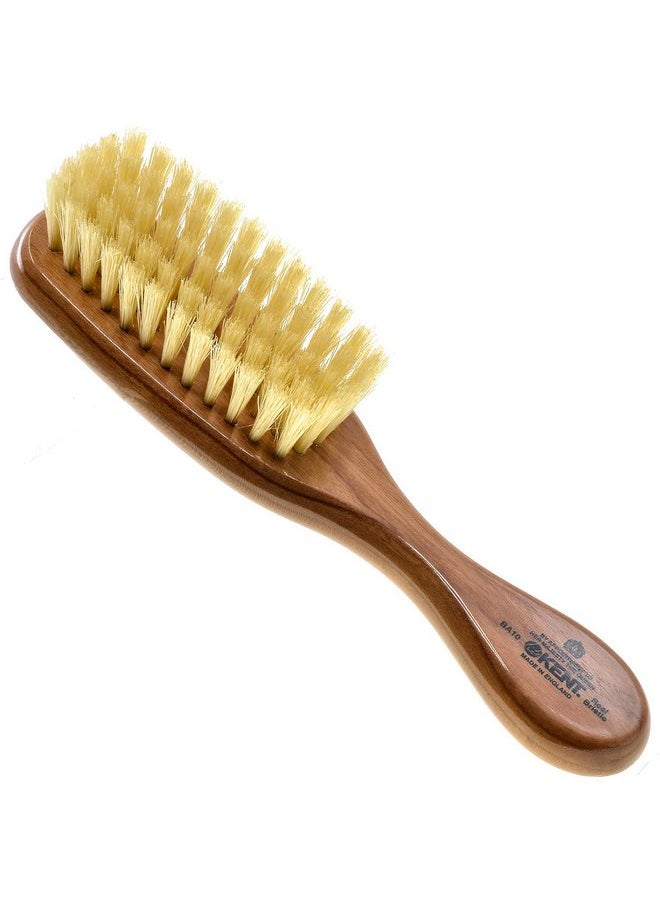Kent BA10 Newborn Baby Hair Brush with Soft 100% Pure White Natural Bristle, Cradle Cap Hairbrush for Infant, Toddler and Kids with Cherrywood Base. Encourages Growth and Shine, Made in England