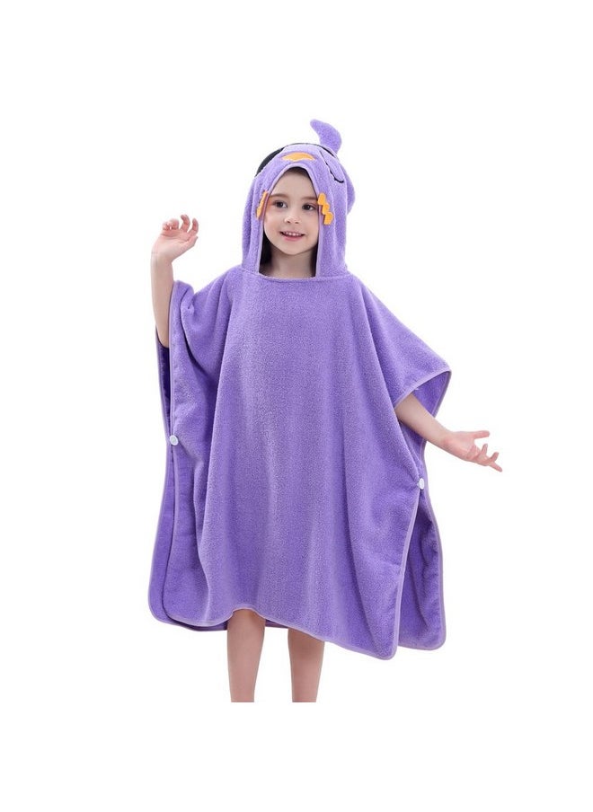 MICHLEY Hooded Baby Towel Unisex Beach Bath Poncho, Soft Cotton Animal Kids Bathrobe for 2-6 Years, 27.5