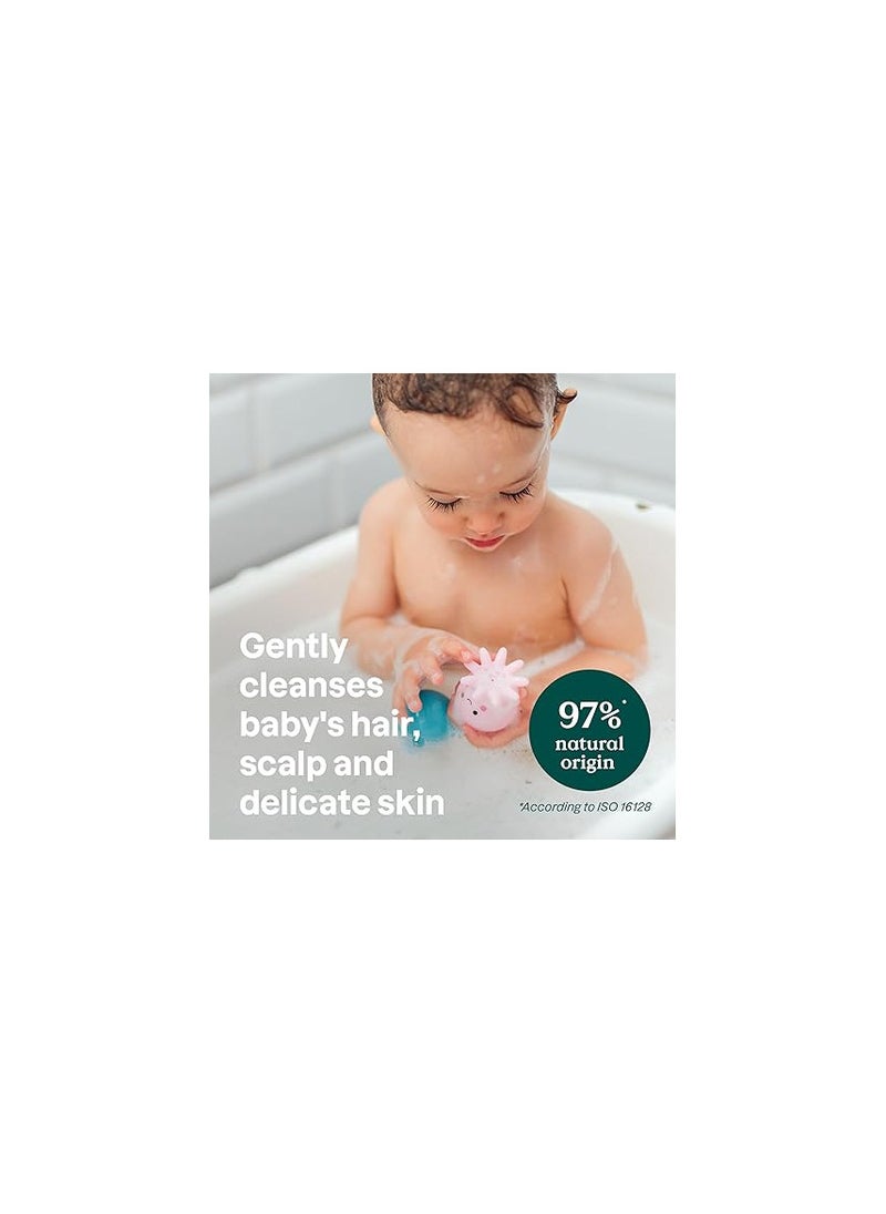 ATTITUDE 2-in-1 Shampoo and Body Wash for Baby, Fragrance-Free EWG Hypoallergenic Plant- and Mineral-Based Ingredients, Vegan and Cruelty-Free, Unscented, 16 Fl Oz