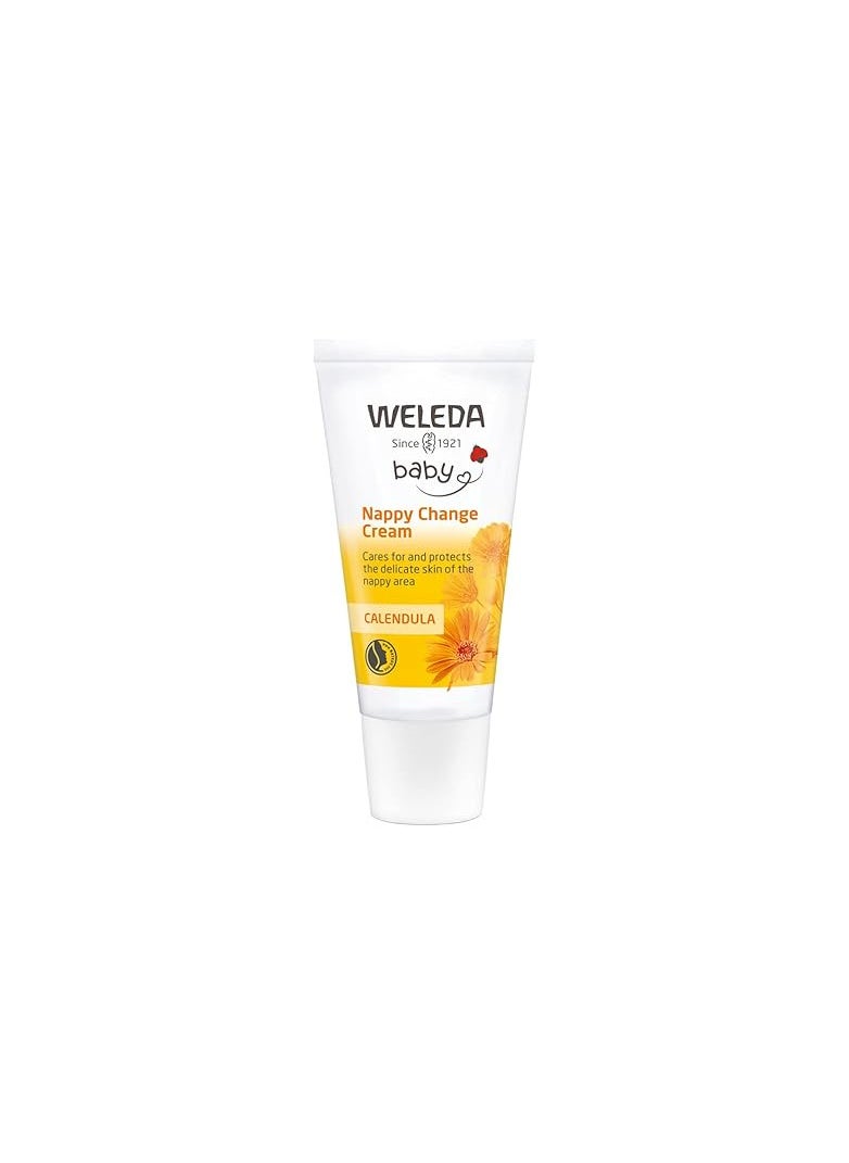Weleda Nappy Cream with Calendula, Barrier Cream for Baby, Lanolin, Dermatologically Tested, Gentle Protection, 100% Certified Natural, 30 ml