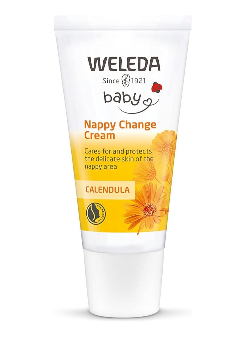 Weleda Nappy Cream with Calendula, Barrier Cream for Baby, Lanolin, Dermatologically Tested, Gentle Protection, 100% Certified Natural, 30 ml
