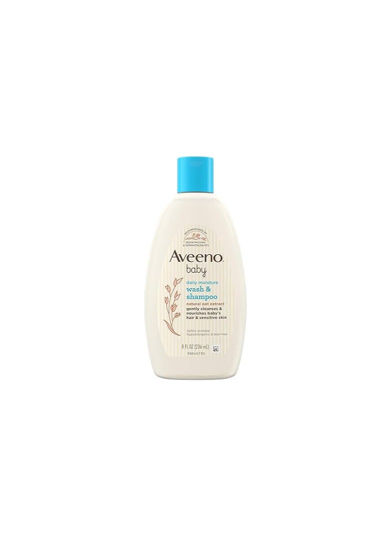 Aveeno Baby Wash & Shampoo for Hair & Body, Tear-Free, Fresh, 8 Oz