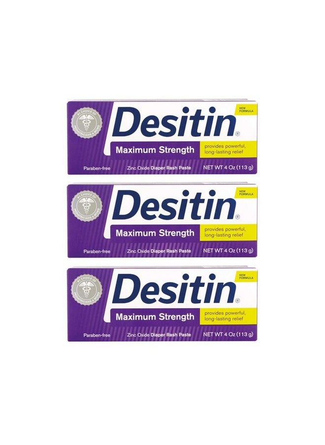 Desitin Diaper Rash Paste, 4 oz (3 Pack)