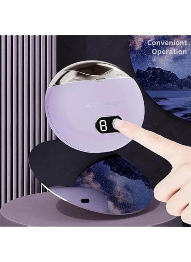 Electric Nail Clipper, USB Rechargeable Automatic Nail Clipper with Power Display, 3-Speed Adjustment Electric Toenail Clippers, Ultraviolet Disinfection Electric Nail Clipper Baby
