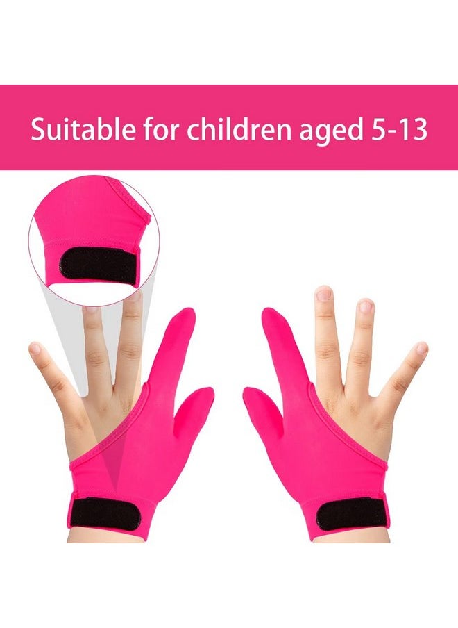 4pcs Thumb Sucking Guard Gloves Kids Anti Thumb Sucking Glove Chewy Compression Thumb Sucking Stop Nail Biting Finger Biting Glove for Kids Thumb Guard for Ages 5-12