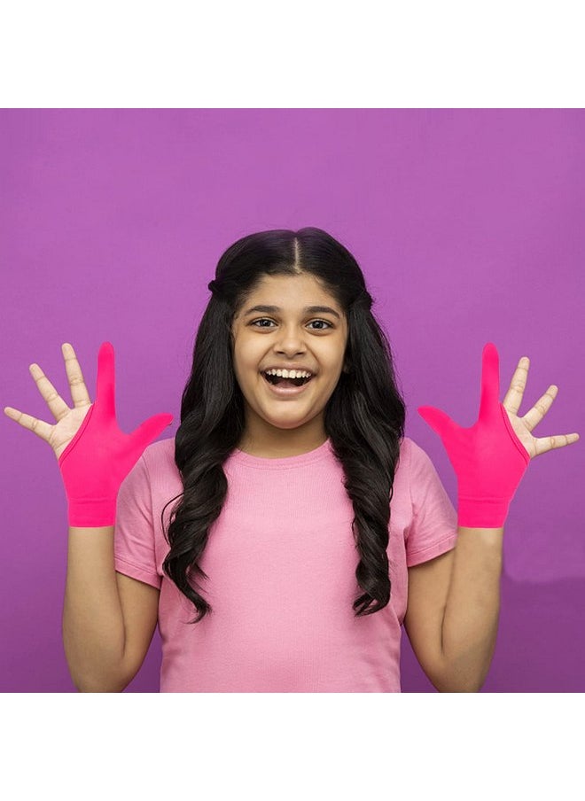 4pcs Thumb Sucking Guard Gloves Kids Anti Thumb Sucking Glove Chewy Compression Thumb Sucking Stop Nail Biting Finger Biting Glove for Kids Thumb Guard for Ages 5-12