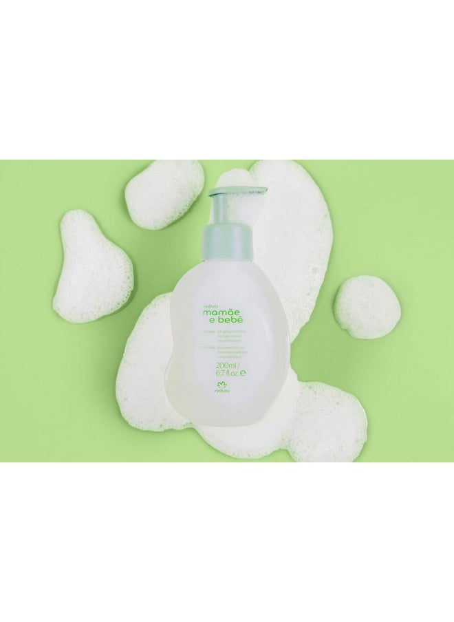 natura - Mamãe e Bebê Baby Shampoo Refill - 100% Vegan - Safe & Gentle Formula - 98.4% Natural Origin - All Skin Types - Cruelty Free - Brazilian Baby Beauty - Baby Essentials - 6.7 fl oz (200ml)