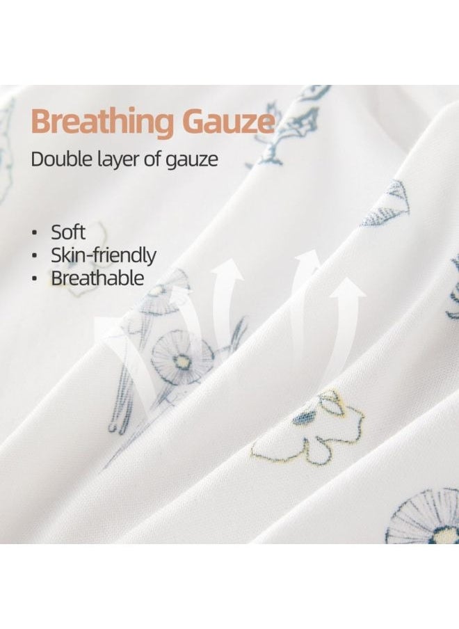 Cozy, Absorbent, Skin-Friendly Breathable Premium Baby Muslin Swaddle Blanket, 120 X 120 CM