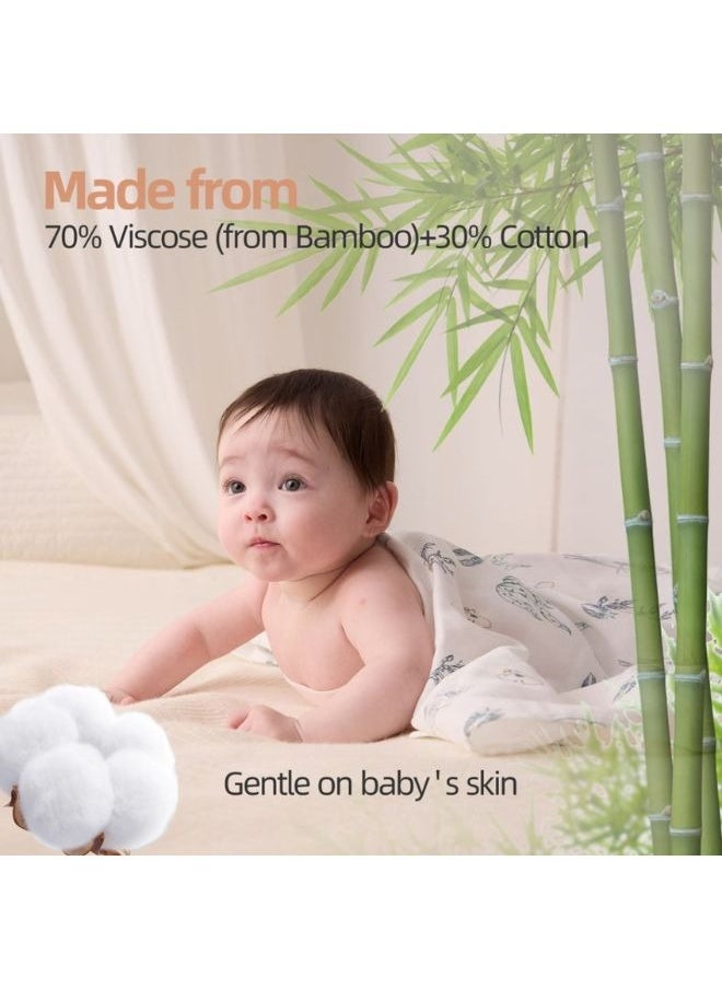 Cozy, Absorbent, Skin-Friendly Breathable Premium Baby Muslin Swaddle Blanket, 120 X 120 CM