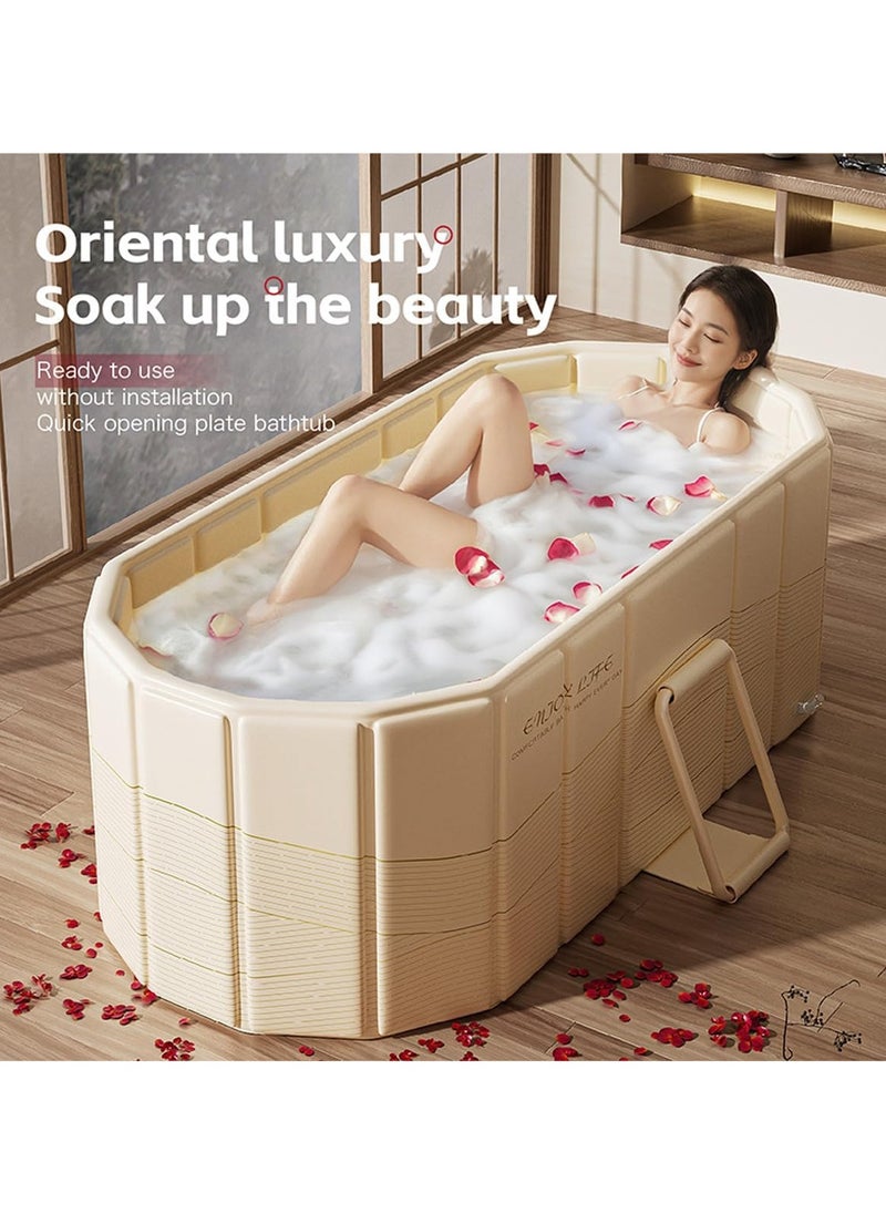 Easy-Setup Portable Folding Bathtub with Lid - Perfect for Home, Balcony, or Patio Use, Portable Bathtub
