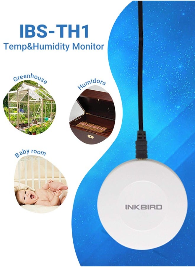 Inkbird IBS-TH1 Wireless Temperature and Humidity Monitor Thermometer and Hygrometer for Android and IOS Phone