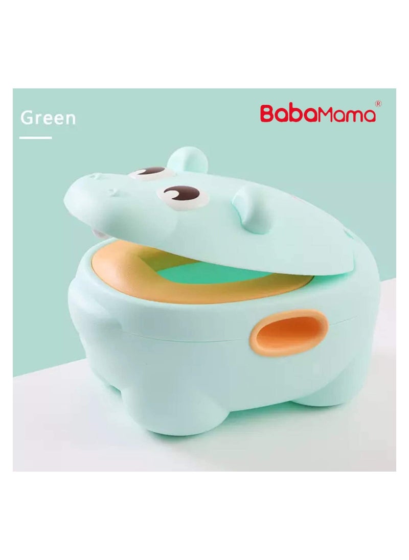 Babamama Baby Potty Kids Close Stool, Green, 6205