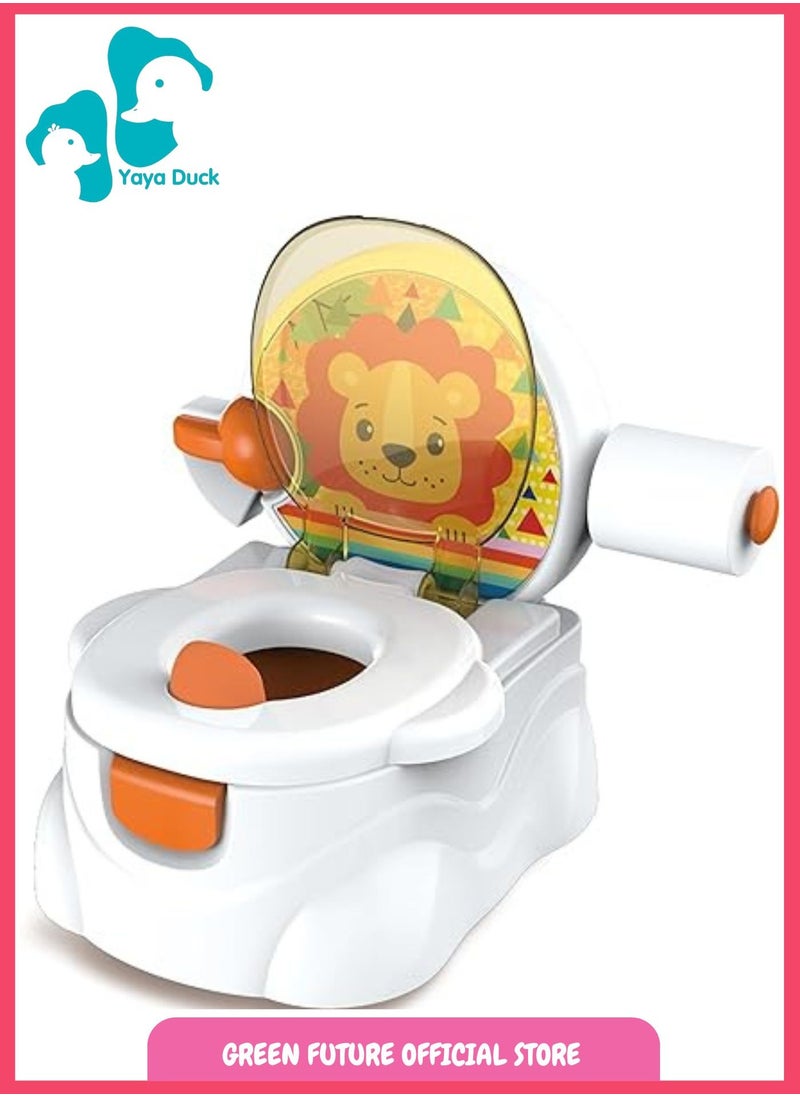 Baby Potty Seat | Training Toilet Seat with Lid | Toddler Potty Chair for Kids | Infant Potty Training Chair - Yellow