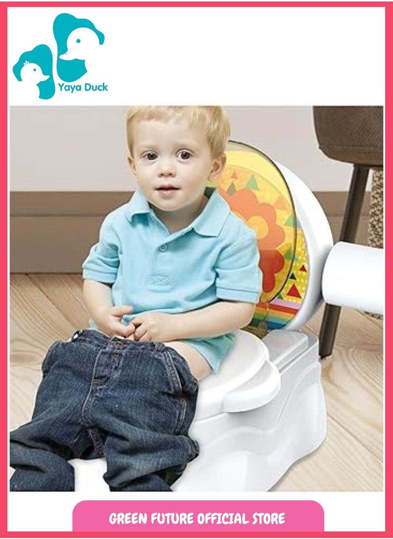 Baby Potty Seat | Training Toilet Seat with Lid | Toddler Potty Chair for Kids | Infant Potty Training Chair - Yellow