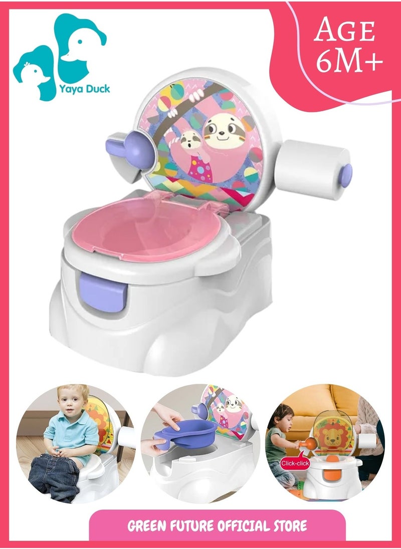 Baby Potty Seat | Training Toilet Seat with Lid | Toddler Potty Chair for Kids | Infant Potty Training Chair - Pink