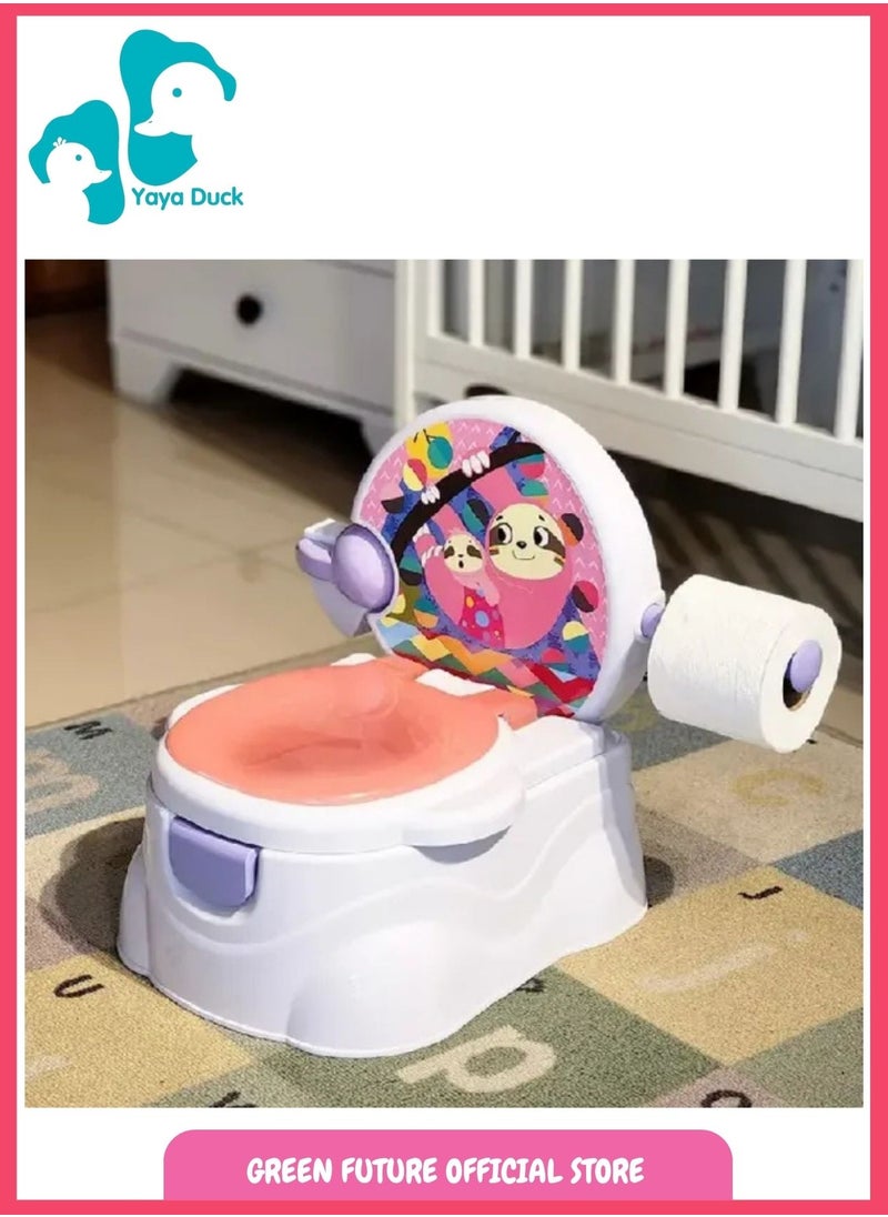 Baby Potty Seat | Training Toilet Seat with Lid | Toddler Potty Chair for Kids | Infant Potty Training Chair - Pink